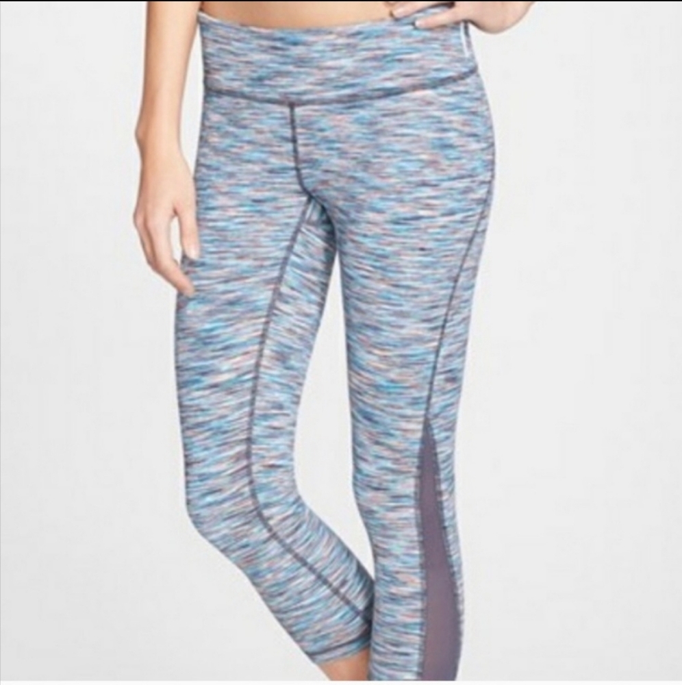 Zella crop legging live‎ in streamline mesh sides space dye size medium